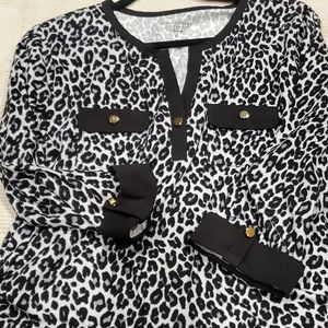 Charter Club animal print blouse